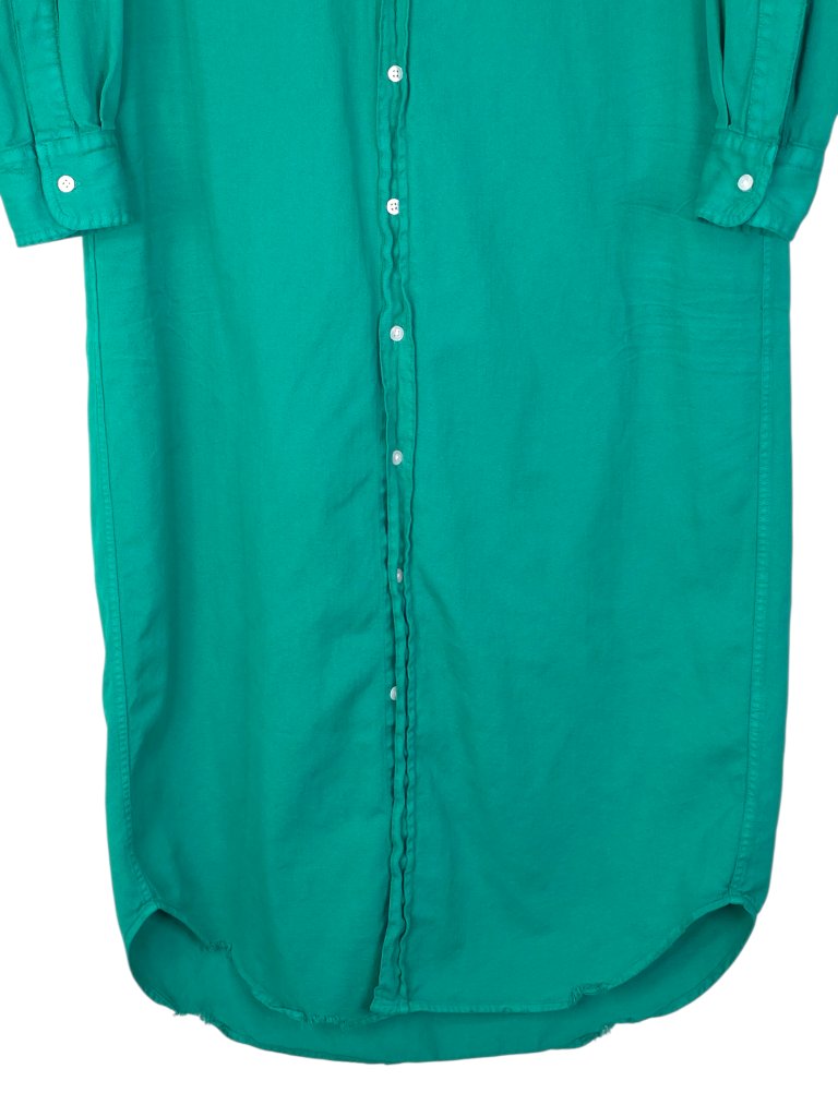 Frank & Eileen Rory Dress Clover Green Famous Denim Maxi Shirtdress Size S — image 4 of 6
